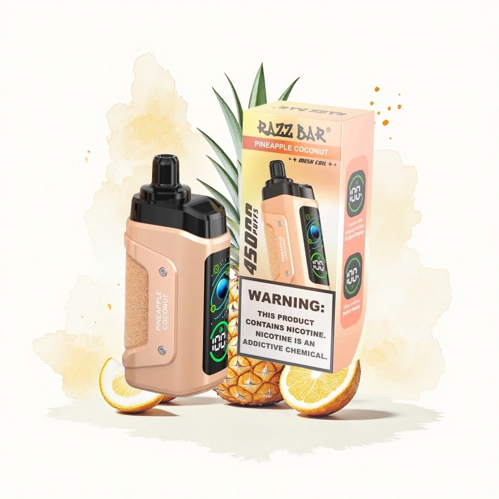 Razz Bar 45000 Puffs Piña Coco Tipo-C Recargable 20 mg/ml