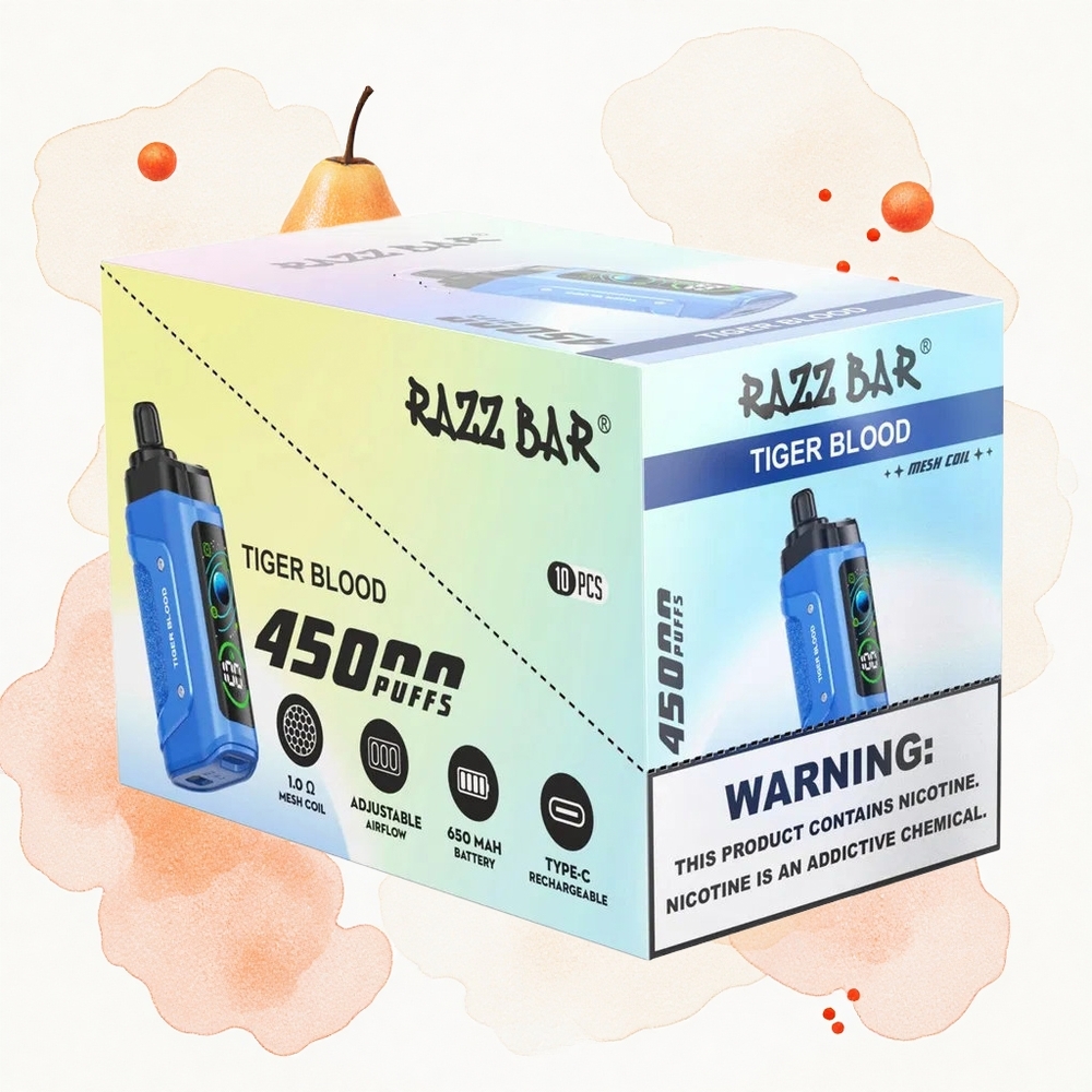 Razz Bar 45000 Puffs Sangre de Tigre Tipo-C Recargable 20 mg/ml