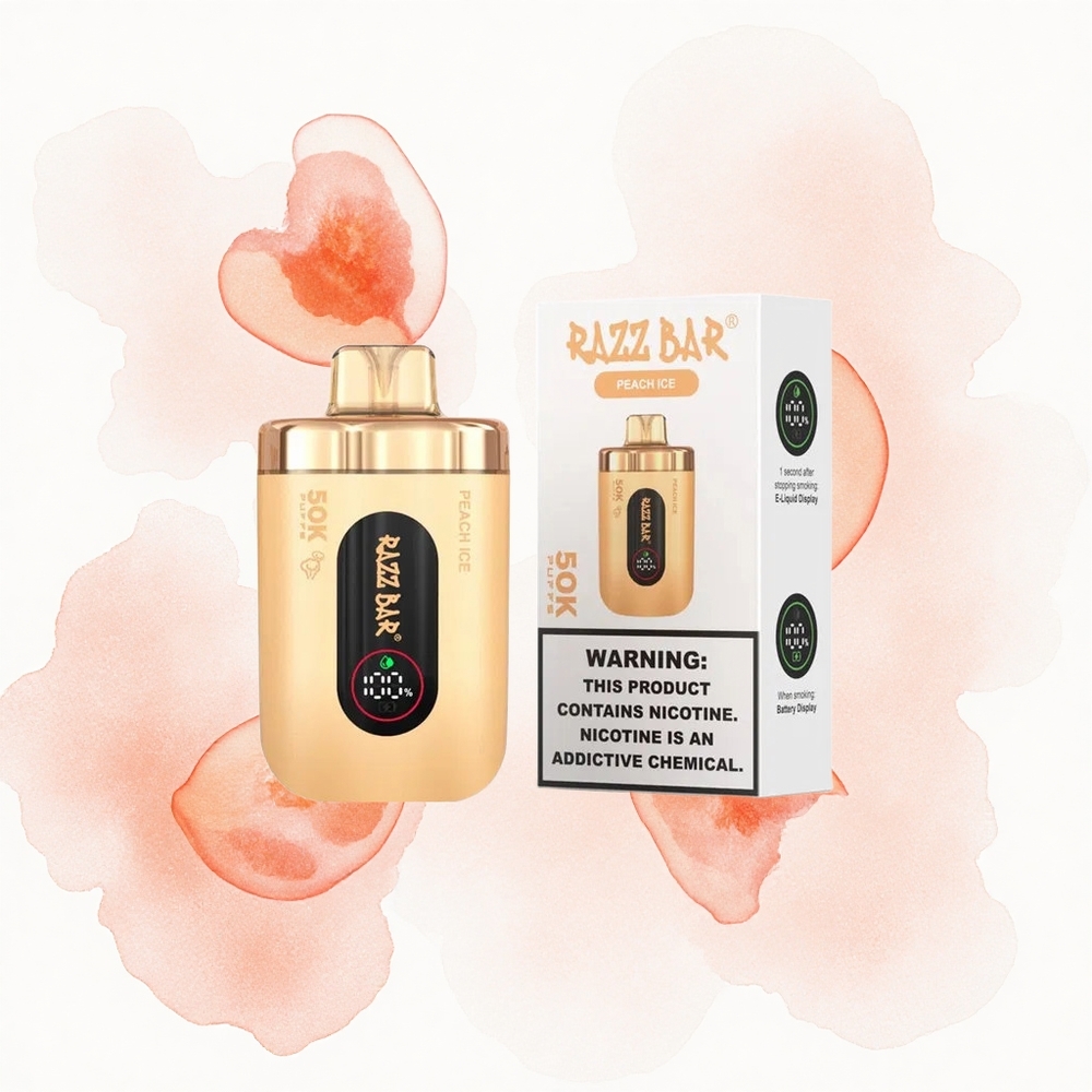 Razz Bar 50K Puffs Melocotón Helado Tipo-C 2%