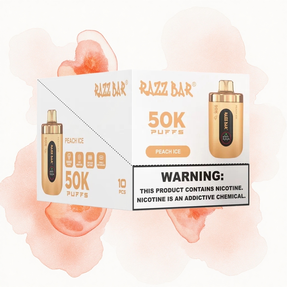 Razz Bar 50K Puffs Melocotón Helado Tipo-C 2%