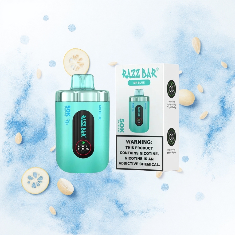 Razz Bar 50K Puffs Señor Azul Recargable 2% Malla
