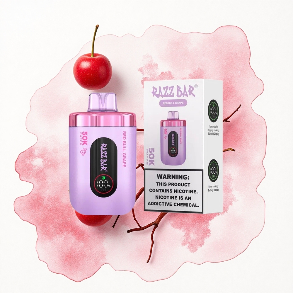 Razz Bar 50K Puffs Toronja Eléctrica Recargable 2%