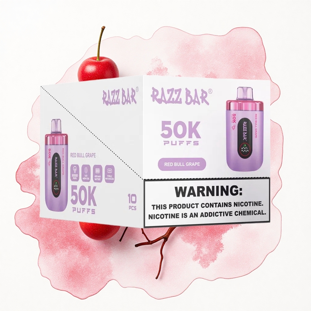 Razz Bar 50K Puffs Toronja Eléctrica Recargable 2%