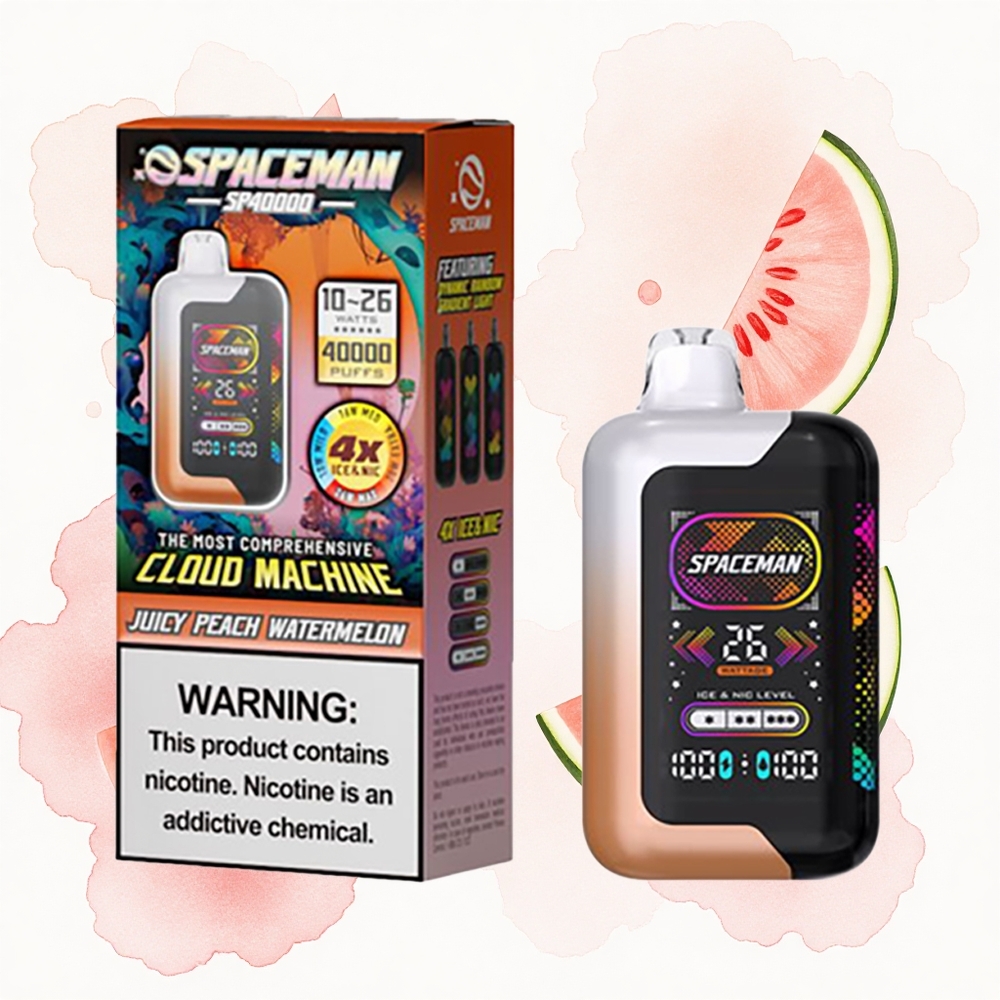 SMOK SPACEMAN SP40000 Puffs Melocotón Jugoso Sandía 20ml 50mg